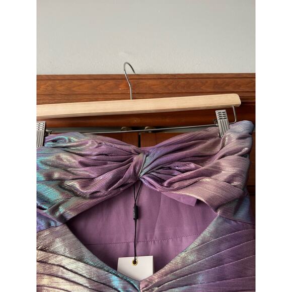 NWT Retrofête Women's Soleil Side Slit Strapless Maxi Dress Lilac Aurora Size S - Picture 10 of 14